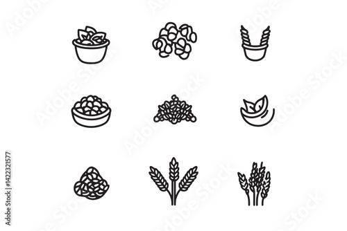 Ultra Minimalist Buckwheat Line Art Design