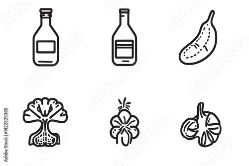 Cajun Spice Icon Ultra Minimalist Line Art