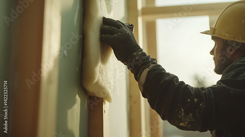 Wallpaper Mural Construction Worker Installing Insulation Torontodigital.ca