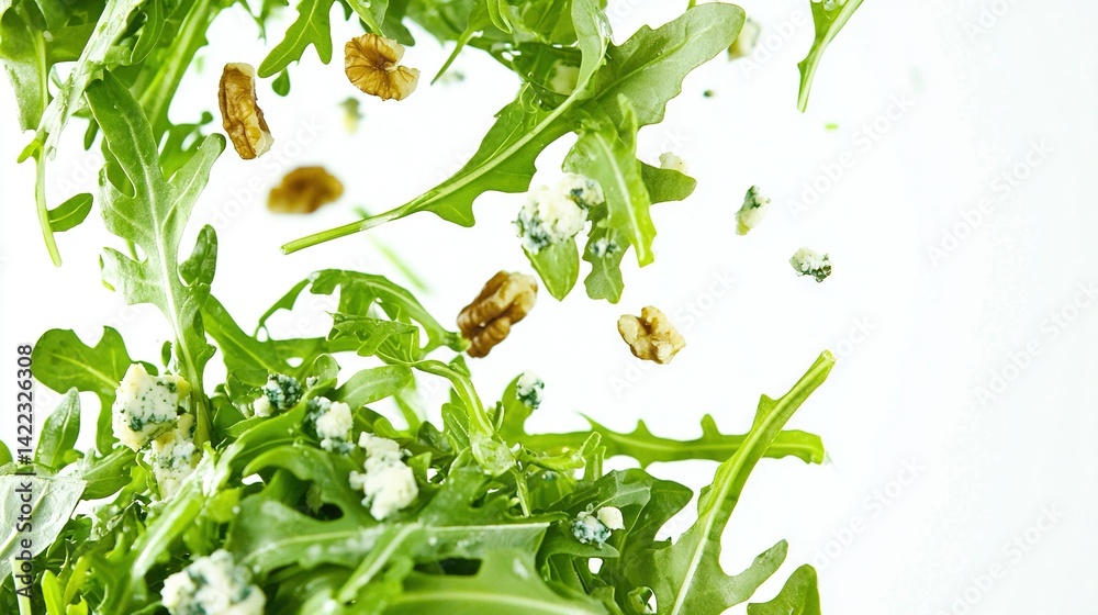 A detailed image of a lush green plant, displaying white and brown petals alongside shedding foliage from its uppermost parts
