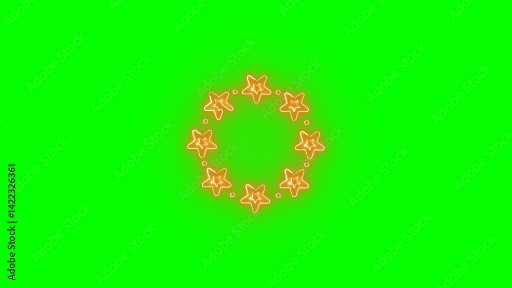 star icon icon animation on green screen background, chroma key star icon icon animation on green screen background, chroma key