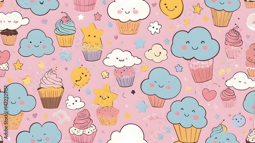 seamless pattern with easter eggs