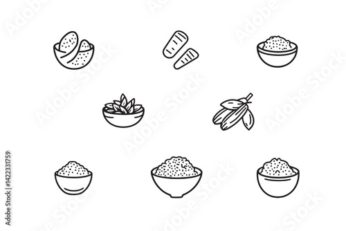 Chaat Masala Line Art Minimalist Set