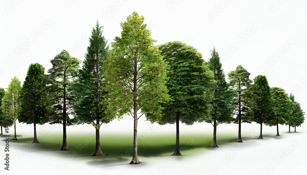 Obraz premium tree with white background