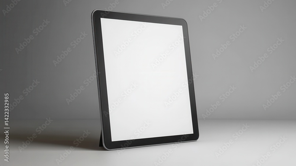 Realistic tablet computer with blank screen. Realistic tablet computer with blank screen.