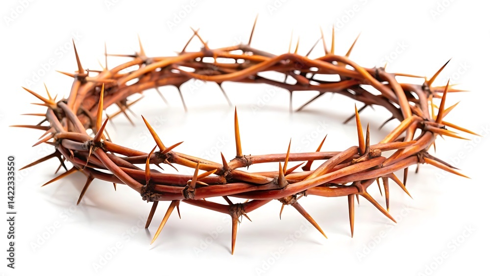 Fototapeta premium Crown of thorns isolated on white background