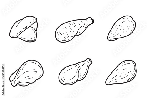 Chicken breast outline food design