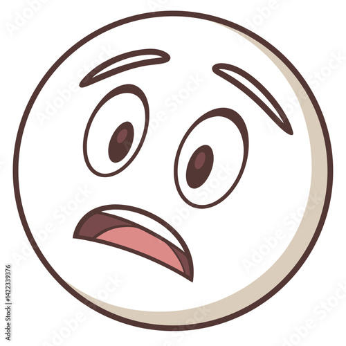 Neutral Shrug Emoji Face Illustration