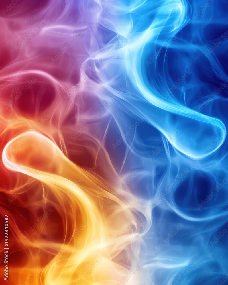 Abstract ethereal smoke design with vibrant red and blue hues creating a dynamic and captivating visual experience perfect for backgrounds Abstract ethereal smoke design with vibrant red and blue hues creating a dynamic and captivating visual experience perfect for backgrounds