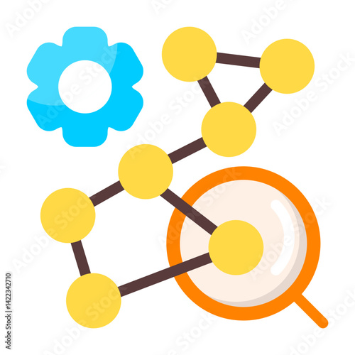 Clustering Flat Icon