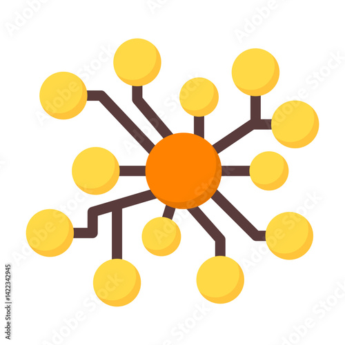 Neural Networks Flat Icon