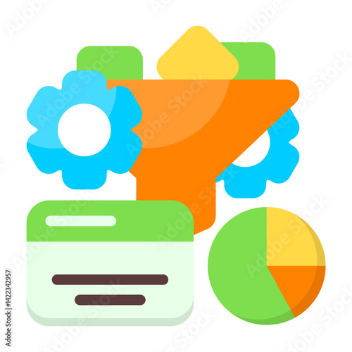 Principal Component Analys Flat Icon