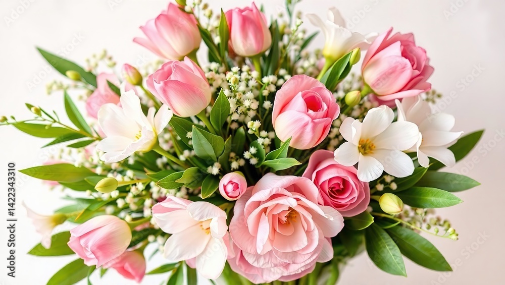 Spring Bouquet Photography Backdrop - Fresh Floral Arrangement Spring Bouquet Photography Backdrop - Fresh Floral Arrangement