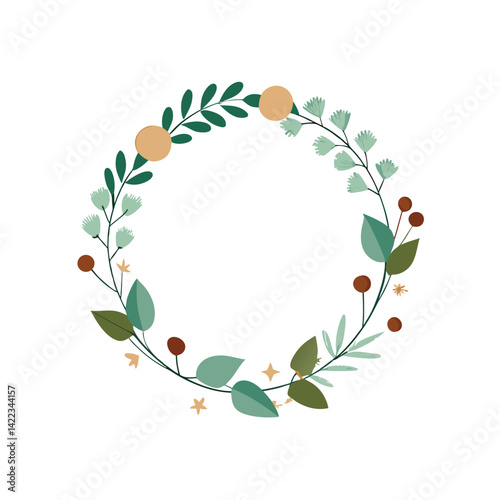 Wallpaper Mural Dried Flowers and Eucalyptus Wreath Minimalist Natural Decor Torontodigital.ca