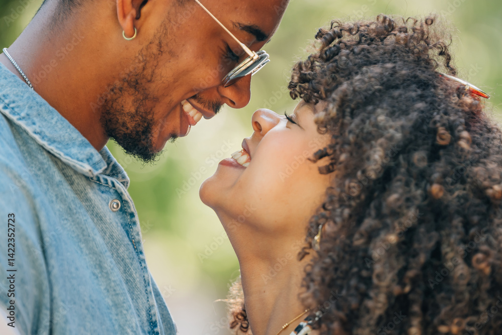 portrait of a romantic young latin couple