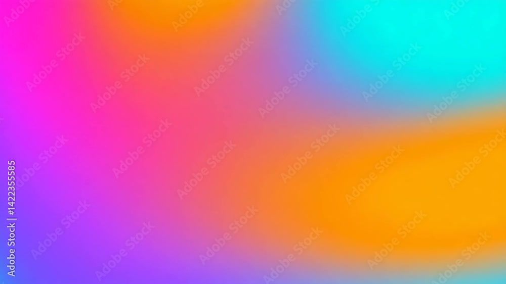 Vibrant smooth color gradient, pink, blue, and orange, abstract colorful background with copy space, wallpaper