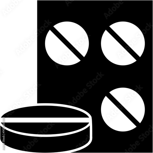 Pill and tablet-solid line