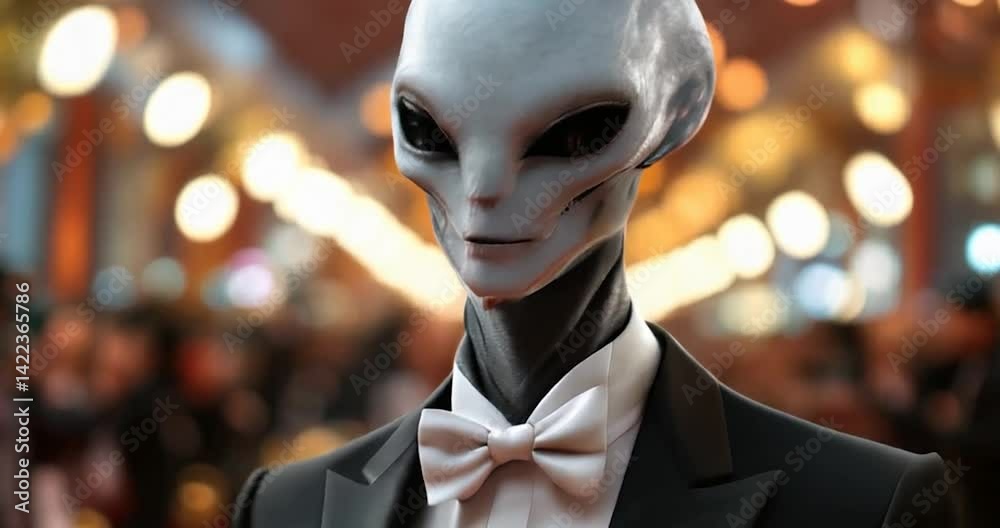 Alien, tuxedo, red carpet, formal, suit, bow tie, event, elegant ...