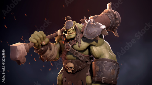 Video game character. Role-playing game illustration photo