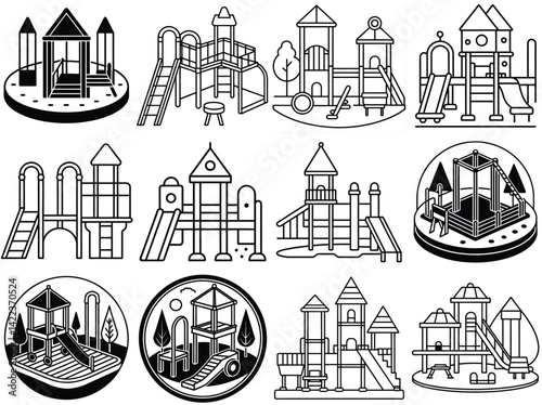 Adaptive Playground vector illustration isolated on white background.