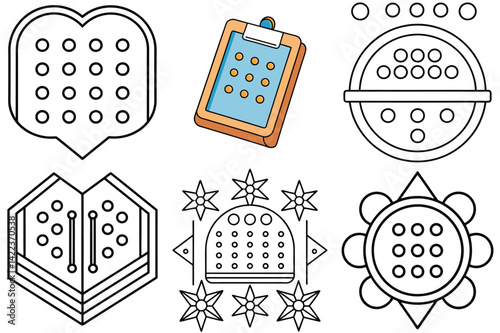 Braille symbol vector illustration isolated on white background.