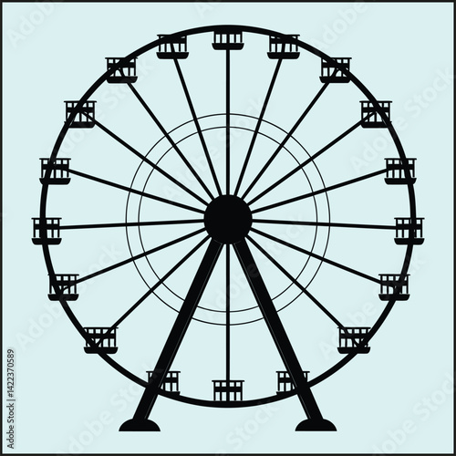 Silhouettes of Ferris Wheel, Carnival