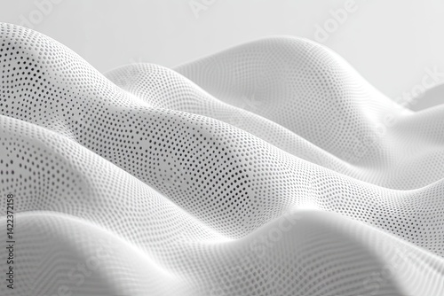 Abstract white wavy surface