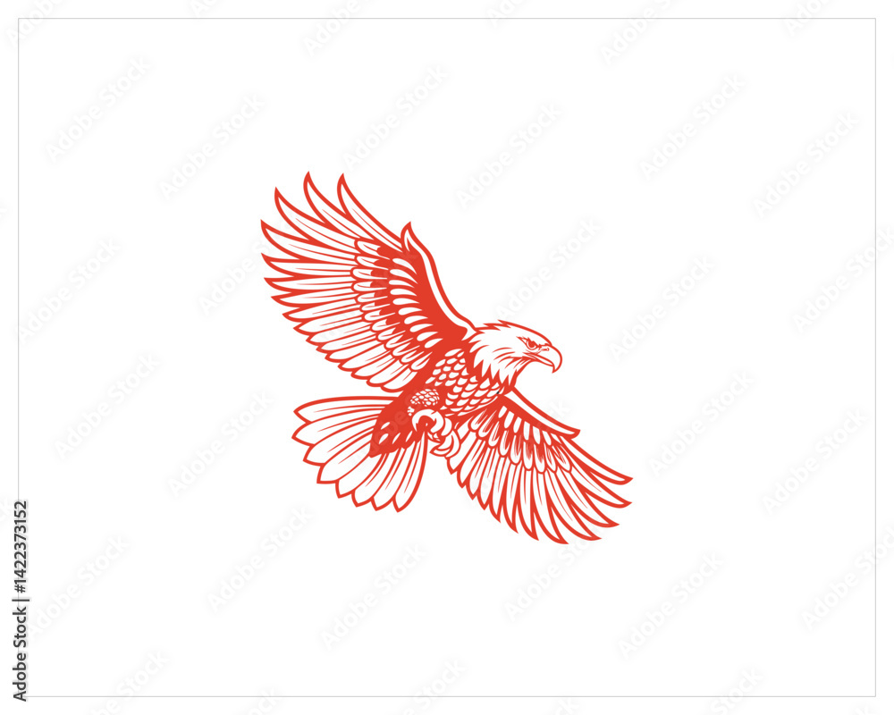 Fototapeta premium Eagle Tattoo stock, Eagle Tattoo Vector Art, Icon Free SVG Download