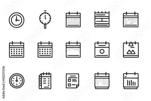 Simple Date Picker Line Drawing