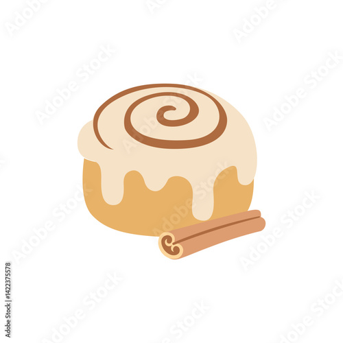 Warm Cinnamon Roll with Icing – Fresh Bakery Treat