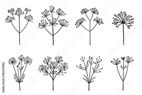 Simple Dill Icon in Line Style