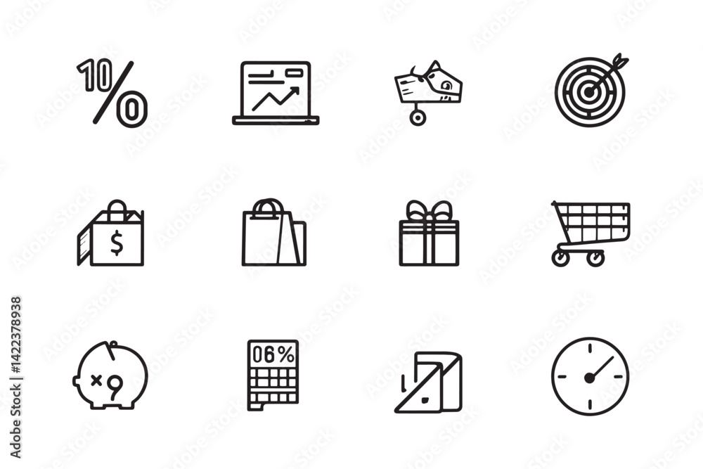 Fototapeta premium Discount Icon for Shopping Sales