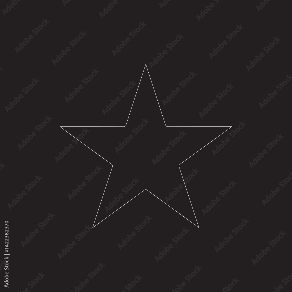 Obraz premium Star Icon in Black and White Vector Art Star Illustration Outline Art
