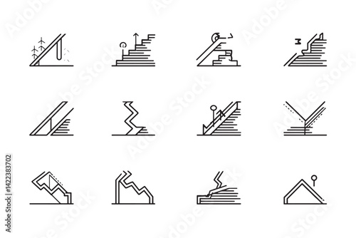 Minimal Earthquake Fault Art Design