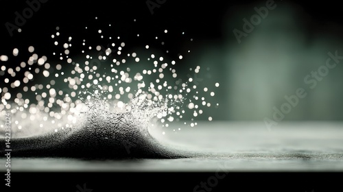 Wallpaper Mural Abstract Silver Water Splash  Dark Background  Unreal Engine 5 Render  Bokeh Lights  Envir Torontodigital.ca
