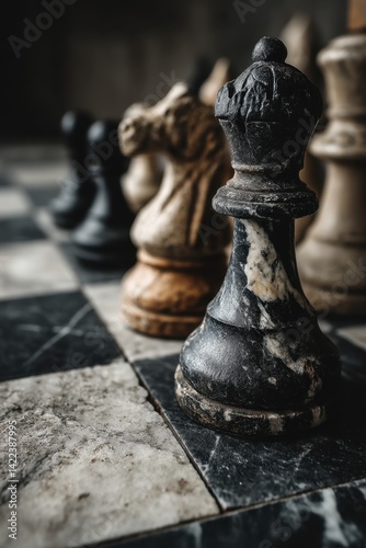 chess pieces on a chess board