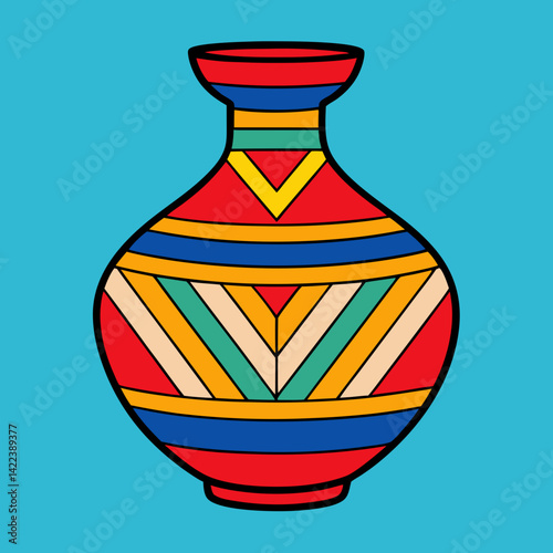  Southwestern style pottery, Bold stripes and triangles