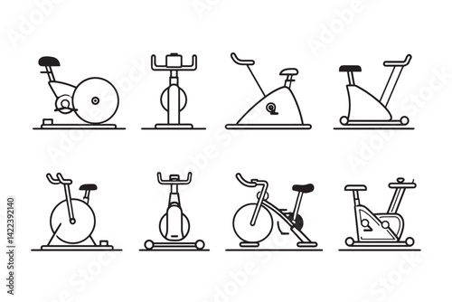 Exercise Bike Icon Minimalist Design Art
