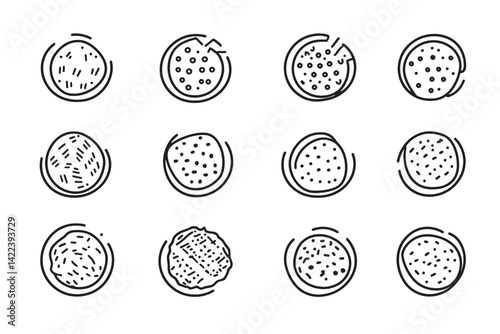 Falafel Icon Simple Line Art Design