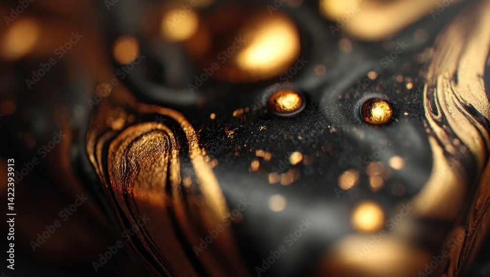 A close up of a black and gold abstract background A close up of a black and gold abstract background