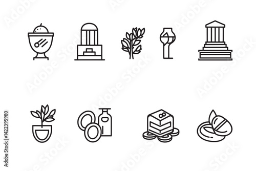 Ultra Minimalist Feta Art Icon Set