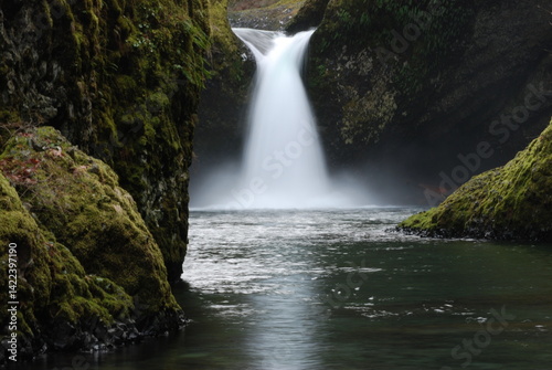 waterfall and rocks 