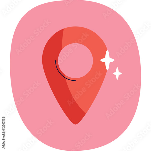Colorful GPS Pin and Map Marker Vector Illustration
