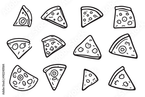 Focaccia Icon Simple 2D Line Art