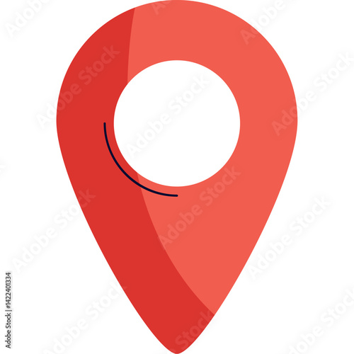 Colorful GPS Pin and Map Marker Vector Illustration
