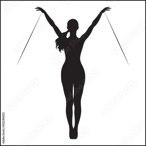 Silhouettes  of Gymnastics, Sport