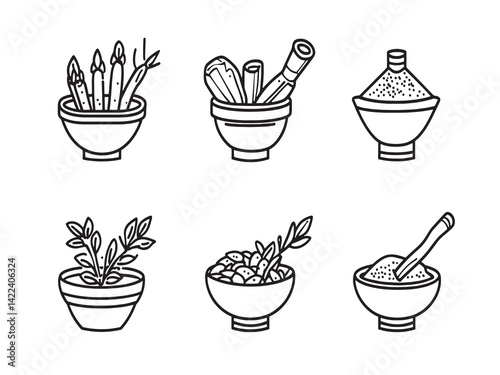 Ultra Minimalist Garam Masala Line Art