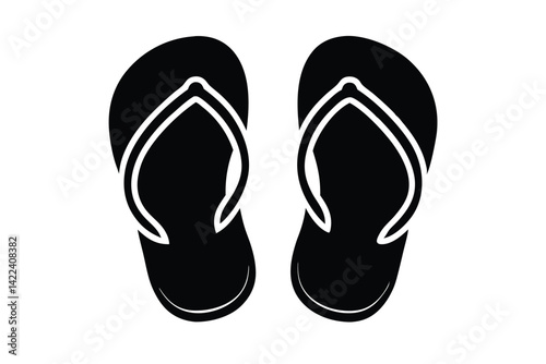 flip flops sandals vector icon