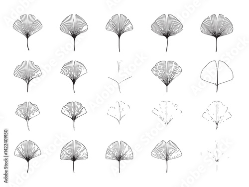Ginkgo Leaf Ultra-Minimalist Art Design