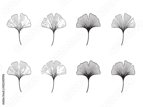 Ginkgo Leaf Ultra-Minimalist Art Design